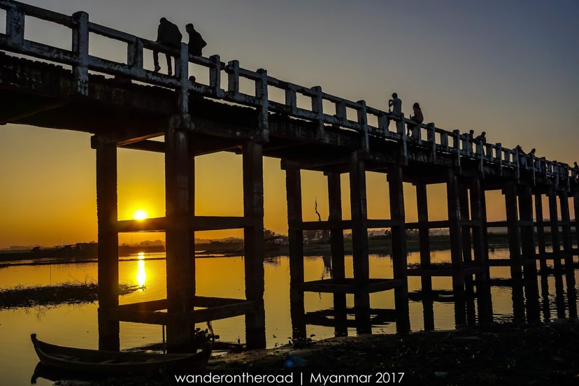 Hoàng hôn bên cầu U Bein - Mandalay